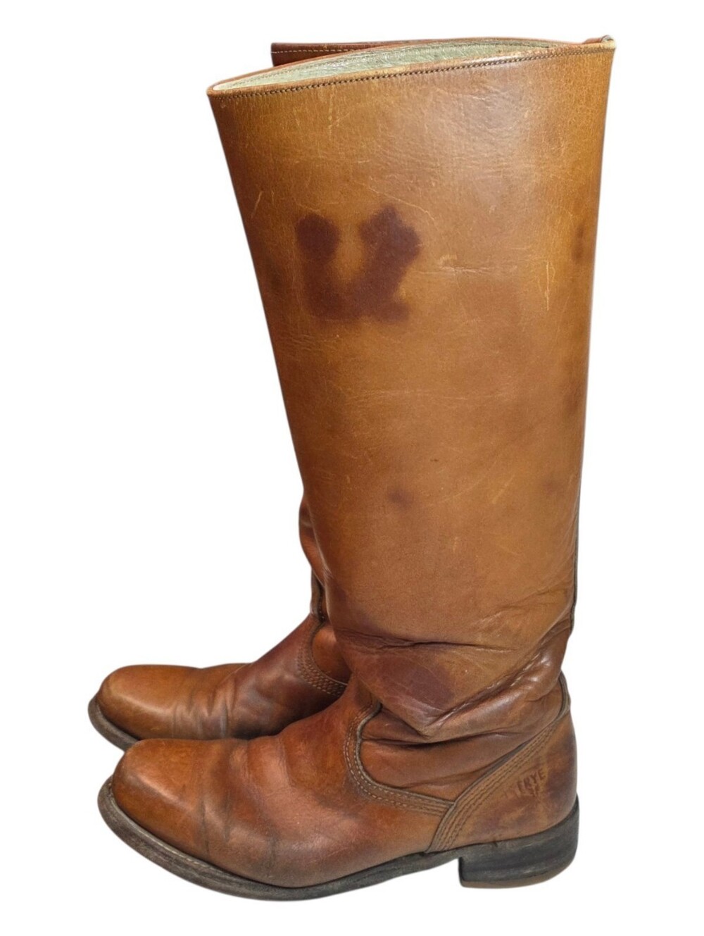 Vintage Frye Tall Campus Leather Brown Boots Womens Size 8 Made In USA